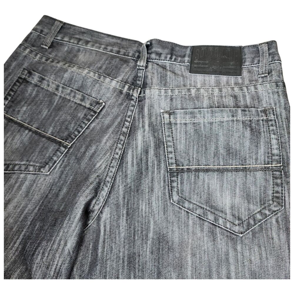 Vintage Y2K Southpole Jeans Mens Size 34x30 Black Denim Relaxed Fit
